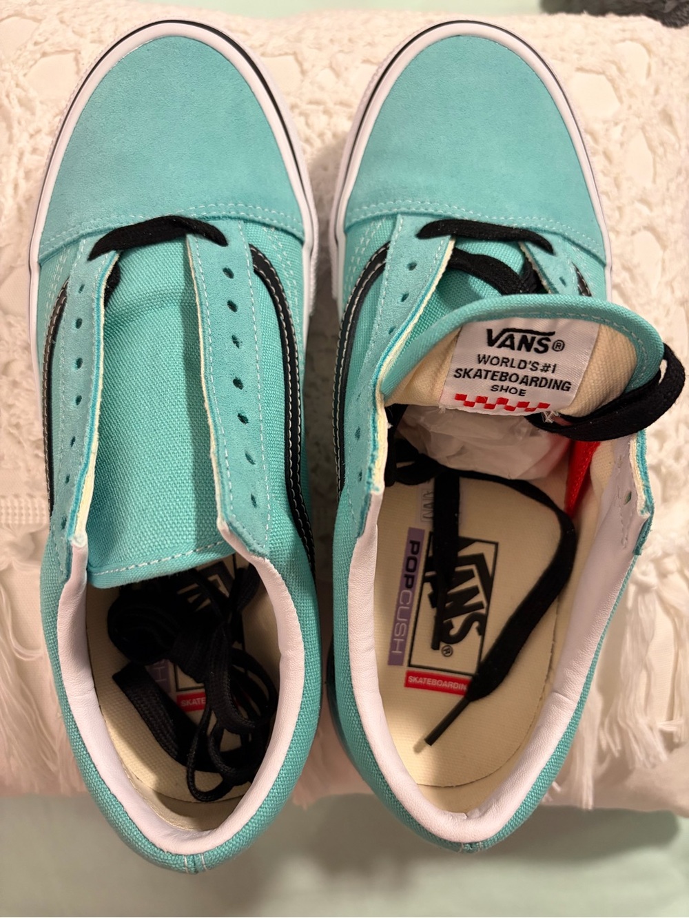 Vans Adults Turquoise Old Skool Skate Shoes, Unisex NEW